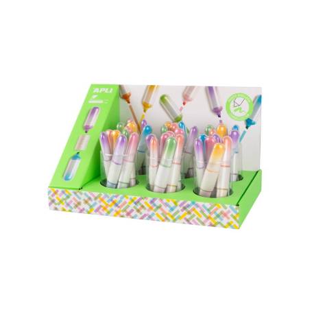 ROTULADOR APLI FLUORESCENTE MINI DOBLE PUNTA COLORES SURTIDOS