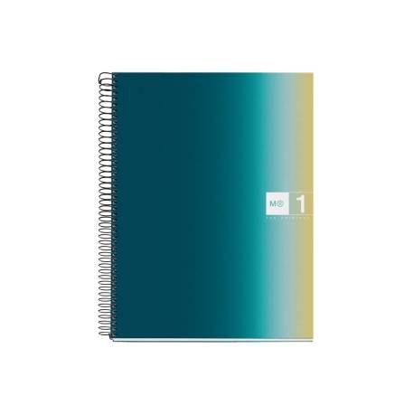 CUADERNO ESPIRAL MIQUELRIUS DIN A4 80 HOJAS 90 GR CUADRO 5 MM TAPA FORRADA AURORA ICELAND