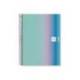CUADERNO ESPIRAL MIQUELRIUS DIN A4 80 HOJAS 90 GR CUADRO 5 MM TAPA FORRADA AURORA SANTORINI
