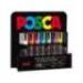 ROTULADOR UNI POSCA PC-5M/3D MARCADOR DE PINTURA PUNTA CONICA 1,8-2,5 MM EXPOSITOR DE 36 UNIDADES COLORES