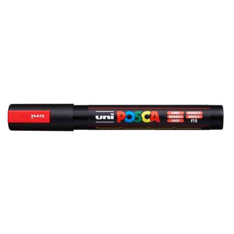 ROTULADOR UNI POSCA PC-5M MARCADOR DE PINTURA PUNTA CONICA 1,8-2,5 MM ROJO FLUORESCENTE