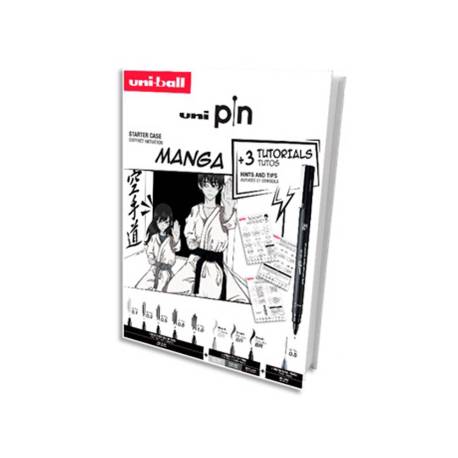 SET INICIACION ROTULADORES UNIBALL PIN MANGA STARTER N 1 BLISTER DE 8 UNIDADES
