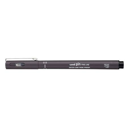 ROTULADOR UNIBALL PIN CALIBRADO MICROMETRICO 0,5 MM COLOR GRIS OSCURO