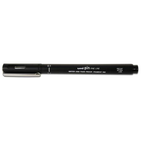 ROTULADOR UNIBALL PIN CALIBRADO MICROMETRICO 0,9 MM COLOR NEGRO