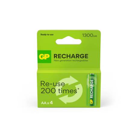 PILA GP RECARGABLE AA 1300 MAH BLISTER DE 4 UNIDADES