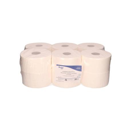 PAPEL HIGIENICO BUNZL GREENSOURCE CELULOSA VIRGEN 2 CAPAS BOBINA 150 MT PARA DISPENSADOR REF. 39939