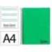 CUADERNO ESPIRAL LIDERPAPEL A4 WONDER TAPA PLASTICO 80H 90GR PAUTA ESTRECHA 2,5MM CON MARGEN COLOR VERDE OSCURO
