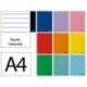 LIBRETA LIDERPAPEL SMART A4 48 HOJAS 75G/M2 HORIZONTAL CON DOBLE MARGEN COLORES SURTIDOS