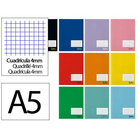 LIBRETA LIDERPAPEL SMART A5 PLUS 32 HOJAS 75G/M2 CUADRO 4MM CON MARGEN