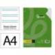RECAMBIO LIDERPAPEL DIN A4 100 HOJAS 75 GR PAUTA 5 2.5MM CON MARGEN 4 TALADROS