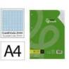 RECAMBIO LIDERPAPEL DIN A4 100 HOJAS 75 GR MILIMETRADO SIN MARGEN 4 TALADROS
