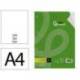 RECAMBIO LIDERPAPEL DIN A4 100 HOJAS 75 GR LISO SIN MARGEN 4 TALADROS