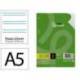 RECAMBIO LIDERPAPEL DIN A5 100 HOJAS 75 GR PAUTA 5 2.5MM CON MARGEN 6 TALADROS
