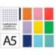 CUADERNO ESPIRAL LIDERPAPEL DIN A5 WITTY TAPA DURA 80H 90GR CUADRO 5MM CON MARGEN COLORES SURTIDOS