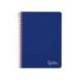 CUADERNO ESPIRAL LIDERPAPEL DIN A5 WITTY TAPA DURA 80H 90GR CUADRO 4MM CON MARGEN COLOR AZUL MARINO