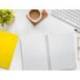 CUADERNO ESPIRAL LIDERPAPEL DIN A5 WITTY TAPA DURA 80H 90GR CUADRO 4MM CON MARGEN COLOR AMARILLO