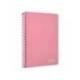 CUADERNO ESPIRAL LIDERPAPEL DIN A5 WITTY TAPA DURA 80H 90GR CUADRO 4MM CON MARGEN COLOR ROSA