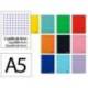 CUADERNO ESPIRAL LIDERPAPEL DIN A5 SMART TAPA BLANDA 80H 75GR CUADRO 4MM CON MARGEN COLORES SURTIDOS
