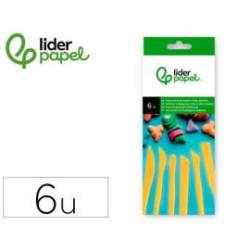 INSTRUMENTOS DE MODELAR LIDERPAPEL PARA ARCILLA Y PLASTILINA CAJA DE 6 PIEZAS
