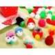 POMPONES DE COLORES LIDERPAPEL 1 CM TONALIDADES CALIDAS BOLSA CON 120 UNIDADES