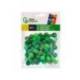 POMPONES DE COLORES LIDERPAPEL 1,5 CM TONALIDADES VERDES BOLSA CON 80 UNIDADES