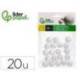 FIGURA DE ESPUMA BLANCA LIDERPAPEL BOLA DE 2 CM BOLSA CON 20 UNIDADES
