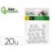 FIGURA DE ESPUMA BLANCA LIDERPAPEL BOLA DE 2 CM BOLSA CON 20 UNIDADES