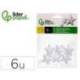 FIGURA DE ESPUMA BLANCA LIDERPAPEL ESTRELLA DE 4 CM BOLSA CON 6 UNIDADES