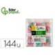 OJO LIDERPAPEL 18 MM BLANCO CON PUPILA DE COLORES SURTIDOS PACK DE 108 UNIDADES