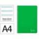 CUADERNO ESPIRAL LIDERPAPEL DIN A4 WITTY TAPA DURA 80H 90GR PAUTA 2,5MM CON MARGEN COLOR VERDE