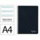 CUADERNO ESPIRAL LIDERPAPEL DIN A4 WITTY TAPA DURA 80H 90GR PAUTA 2,5MM CON MARGEN COLOR NEGRO