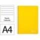 CUADERNO ESPIRAL LIDERPAPEL DIN A4 WITTY TAPA DURA 80H 90GR RAYADO HORIZONTAL CON MARGEN COLOR AMARILLO