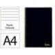 CUADERNO ESPIRAL LIDERPAPEL DIN A4 SMART TAPA BLANDA 80H 75GR RAYADO HORIZONTAL CON MARGEN COLOR NEGRO