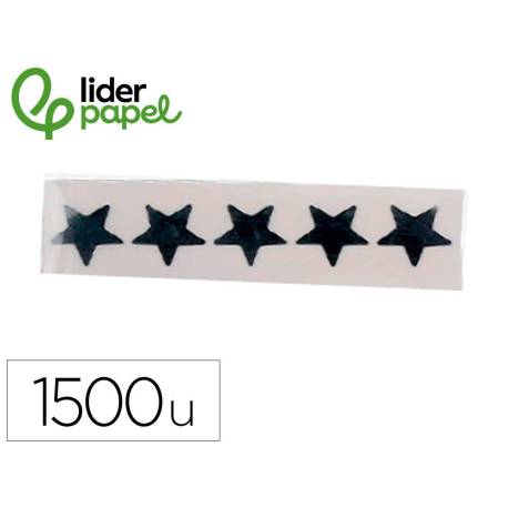 GOMETS LIDERPAPEL AUTOADHESIVO S ESTRELLAS PLATEADAS 20 MM 1500 UNIDADES EN CAJA DE CARTON