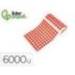 GOMETS LIDERPAPEL AUTOADHESIVO S CIRCULOS 10,5 MM ROJO ROLLO DE 6000 UNIDADES EN CAJA DE CARTON