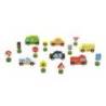 JUEGO INFANTIL IMAGINOVO MADERA VEHICULOS Y SEÑALES DE TRAFICO +3 AÑOS 16 PIEZAS 30X22X4CM