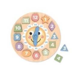 JUEGO INFANTIL IMAGINOVO MADERA RELOJ +3 AÑOS 13 PIEZAS 29X29X3,5CM