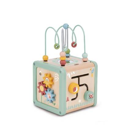 JUEGO INFANTIL IMAGINOVO MADERA CUBO DE ACTIVIDADES +18 MESES 15,5X15,5X28CM