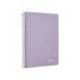 CUADERNO ESPIRAL LIDERPAPEL DIN A4 WITTY TAPA DURA 80H 90GR CUADRO 4MM CON MARGEN COLOR VIOLETA