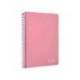 CUADERNO ESPIRAL LIDERPAPEL DIN A4 WITTY TAPA DURA 80H 90GR CUADRO 4MM CON MARGEN COLOR ROSA