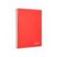 CUADERNO ESPIRAL LIDERPAPEL DIN A4 WITTY TAPA DURA 80H 90GR CUADRO 4MM CON MARGEN COLOR ROJO