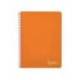 CUADERNO ESPIRAL LIDERPAPEL DIN A4 WITTY TAPA DURA 80H 90GR CUADRO 4MM CON MARGEN COLOR NARANJA