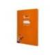 CUADERNO ESPIRAL LIDERPAPEL DIN A4 PAUTAGUIA TAPA DURA 80H 90 GR CUADRO PAUTADO 4MM COLOR NARANJA