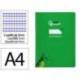 CUADERNO ESPIRAL LIDERPAPEL DI N A4 PAUTAGUIA TAPA BLANDA 80H 75 GR CUADRO PAUTADO 3MM COLOR VERDE