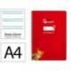 CUADERNO ESPIRAL LIDERPAPEL DI N A4 PAUTAGUIA TAPA BLANDA 80H 75 GR CUADRO PAUTADO 2,5MM COLOR ROJO
