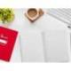 CUADERNO ESPIRAL LIDERPAPEL DI N A5 PAUTAGUIA TAPA DURA 80H 90 GR CUADRO PAUTADO 4MM COLOR ROJO