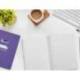 CUADERNO ESPIRAL LIDERPAPEL DI N A5 PAUTAGUIA TAPA DURA 80H 90 GR CUADRO PAUTADO 4MM COLOR LILA