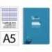 CUADERNO ESPIRAL LIDERPAPEL DI N A5 PAUTAGUIA TAPA DURA 80H 90 GR CUADRO PAUTADO 3MM COLOR AZUL