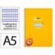 CUADERNO ESPIRAL LIDERPAPEL DI N A5 PAUTAGUIA TAPA DURA 80H 90 GR CUADRO PAUTADO 3MM COLOR AMARILLO