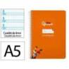 CUADERNO ESPIRAL LIDERPAPEL DI N A5 PAUTAGUIA TAPA BLANDA 40H 75 GR CUADRO PAUTADO 4MM COLOR NARANJA